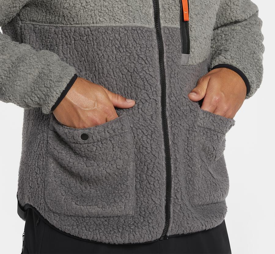 Hoka One One Fleece Sky Jacka Herr - Grå - VBDTW-6935